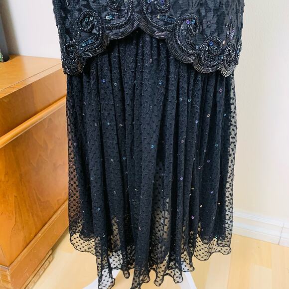 Vintage Judith Ann Victorian Romance Sequin Lace Dress - Picture 8 of 13